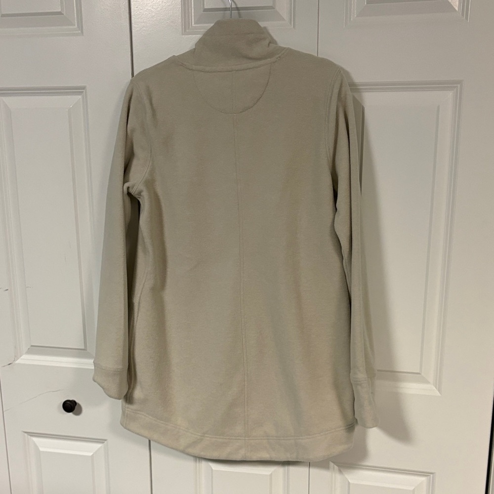 Duluth Trading Co Light Beige Fleece Tunic Jacket